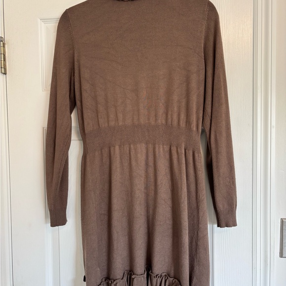 Brown Ruffled Cardigan - Picture 2 of 3